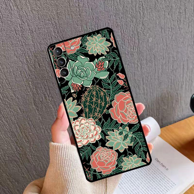 Чехол для телефона с тропическими цветами для Samsung Galaxy S26 S25 S20 S21 S22 S23 S24 Ultra S10 Plus S24 FE S25 FE