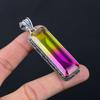 Bi-Color Tourmaline Gemstone Pendant Solid 925 Sterling Silver Pendant Jewelry Gift For Unisex LG-053