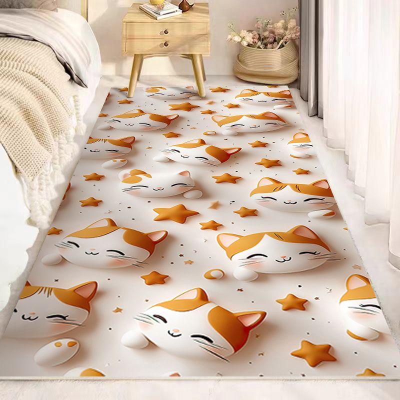 Bedside Carpet Cute Bedroom Stain Resistant Drifting Window Living Room Sofa Room Floor Mat Thickened Home Floor Mat