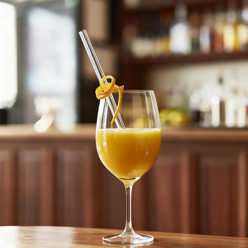 16 шт. Стеклянные соломинки Многоразовые соломинки для питья 8 дюймов Набор изогнутых прямых соломинок Прозрачные стеклянные трубочки для смузи коктейля кофе со льдом