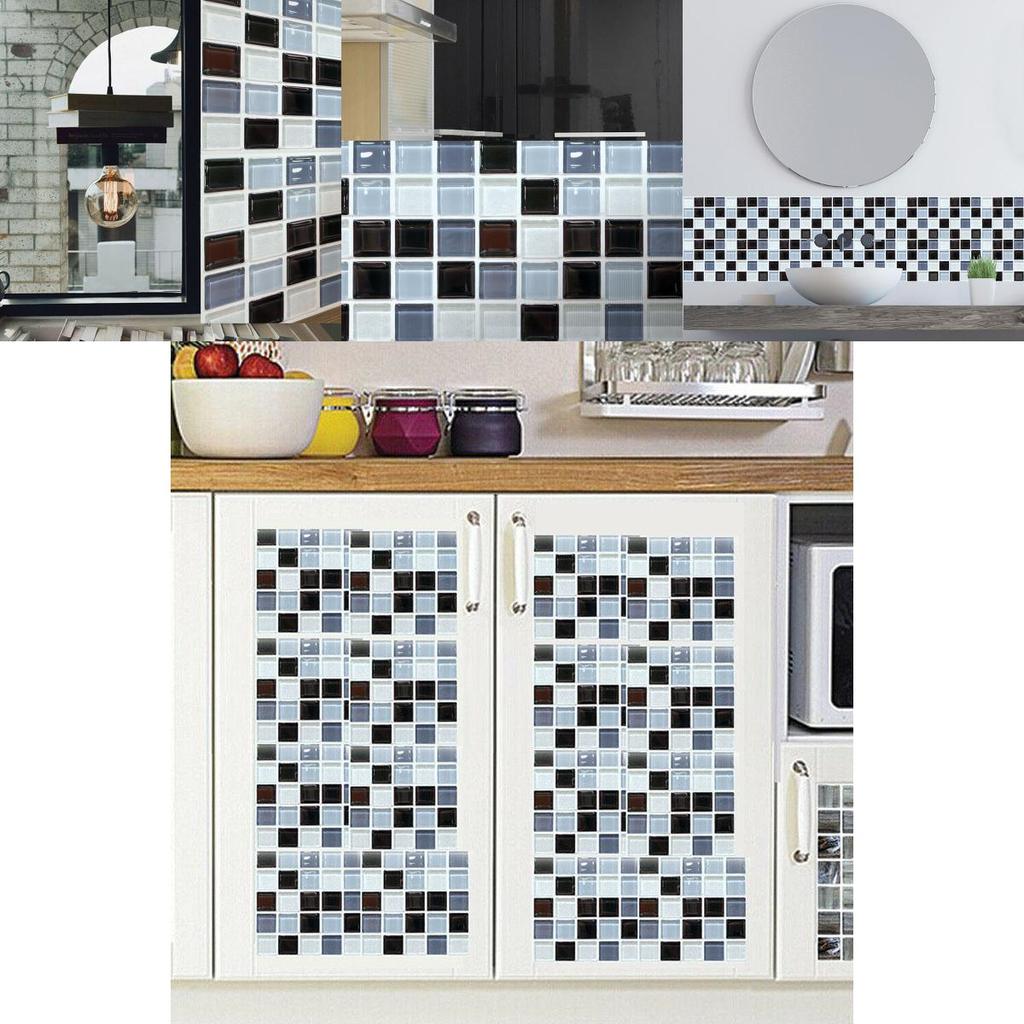 Универсальные 3D мозаичные самоклеящиеся настенные стикеры, идеально подходящие для кухни и гостиной