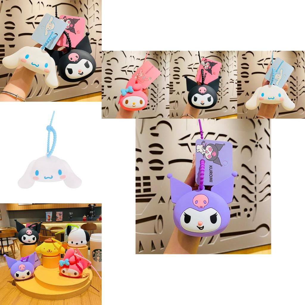 Очаровательный мини-силиконовый кошелек-брелок Sanrio. Милые подарки для друзей и семьи.
