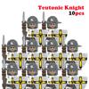 10 шт. MOC Средневековый замок Рыцари Римские солдаты Строительные блоки Военные Древний Египет Фигурки мумий Воин Стражник Оружие Кирпич