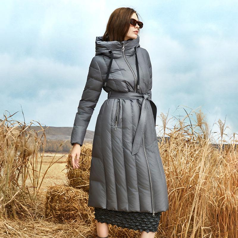 JAZZEVAR зимнее удлиненное хлопковое пальто, однотонное теплое уличное повседневное хлопковое пальто, хлопковое пальто с капюшоном