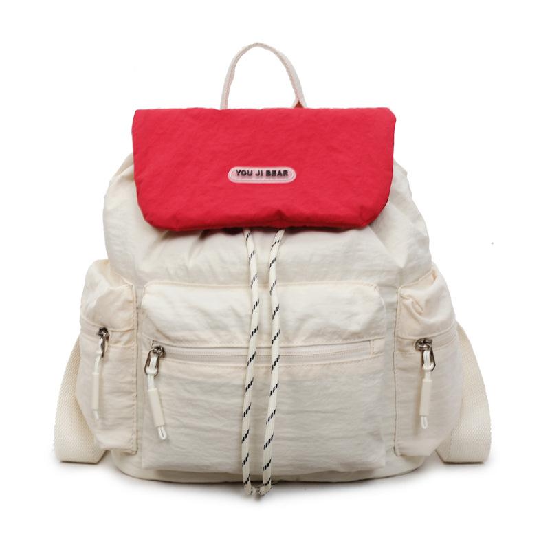 Women Casual Backpacks Large Capacity Nylon Shoulder Bag College Student Schoolbags Solid Lightweight Mochilas