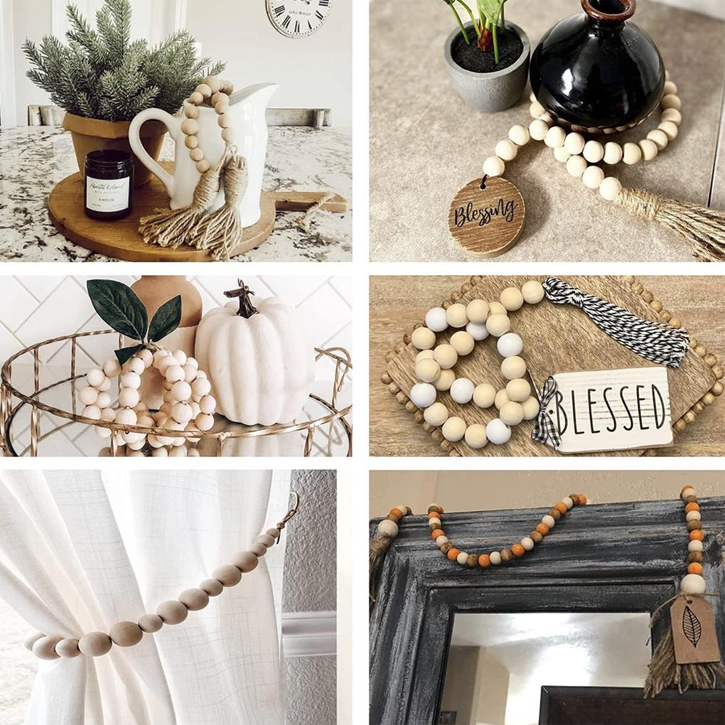 Деревянные разделительные бусины DIY Декоративные бусины-спейсеры Карманный набор швейных бусин Шармы для браслетов Ювелирные изделия Ручная работа Рукоделие