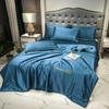 European Classical Solid Color Style Silk Summer Quilt Single KING QUEEN Size Cool Breathable Soft Skin-friendly