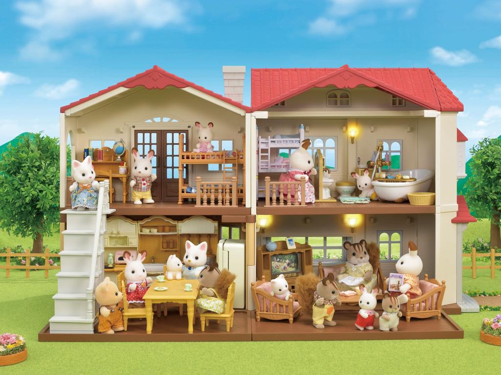 Sylvanian Families House House with Red ST Mark Certification For Ages 3 and Up Toy Dollhouse Sylvanian Families EPOCH [Big Roof] Ha-48