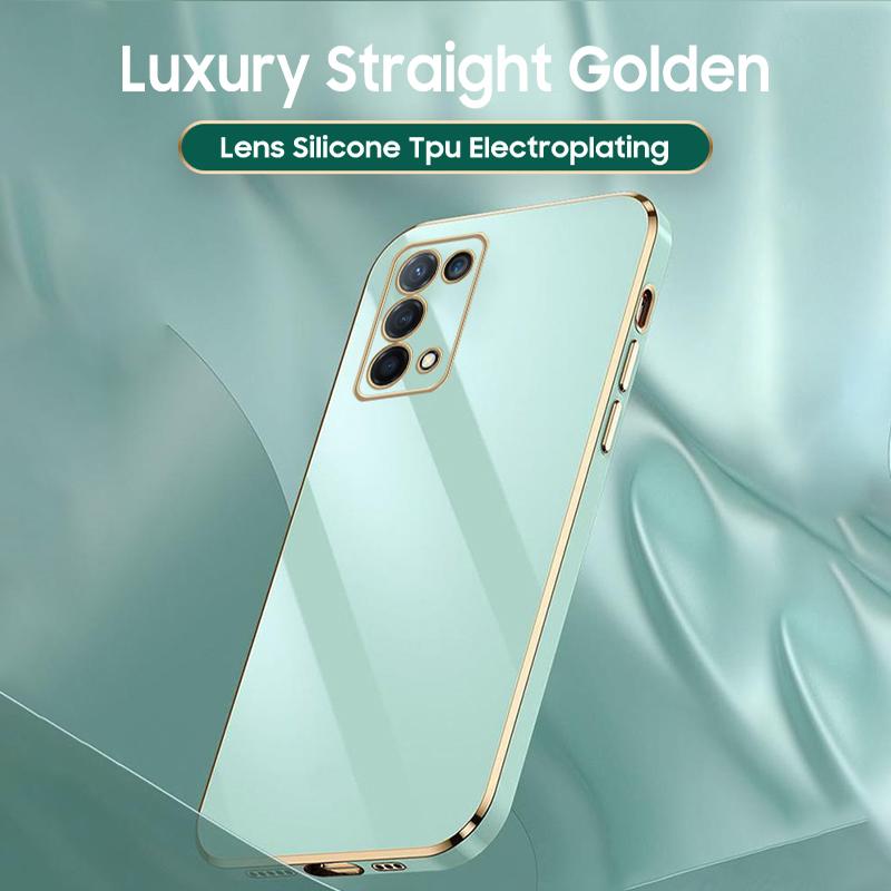 Мягкий чехол из ТПУ с 6D покрытием для OPPO K11 K9 Pro A78 A58 A38 A76 A36 A94 A74 A72 A73 A53 A57 Reno 10 11 Realme 10 11 9 GT5, роскошный силиконовый чехол-бампер