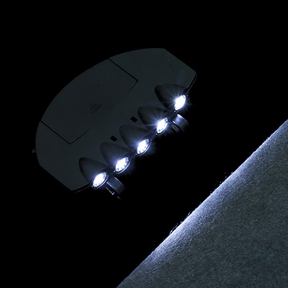 Fishing Hiking 5-LED Flash Cap Brim Lamp Camping Headlamp Headlight Hat Clip Lights