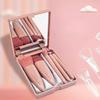 Набор кистей для макияжа в зеркальном футляре, 5 шт., многофункциональная кисть для рассыпчатой пудры, кисть для румян, мини-маленькая зеркальная кисть для макияжа