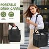 Water Resistant Nylon Beverages Bag Adjustable Compartments Foldable Portable Multiple Carry