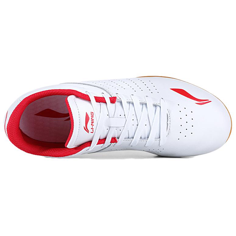 Li Ning Тай Чи Удобные Универсальные Нескользящие Износостойкие Низкие Тренировочные Кроссовки Унисекс кроссовки Белый Красный LDBT803-1