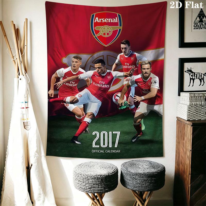 Arsenal Wall Hanging Printed Fabric Blanket Decorative Tapestries for Bedroom Living Room Home Decor
