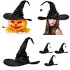 Halloween Wizard Hat Party Children Adult Black Pointed Oxford Cloth Magician Hat Witch Hat Masquerade Ball Party Cosplay
