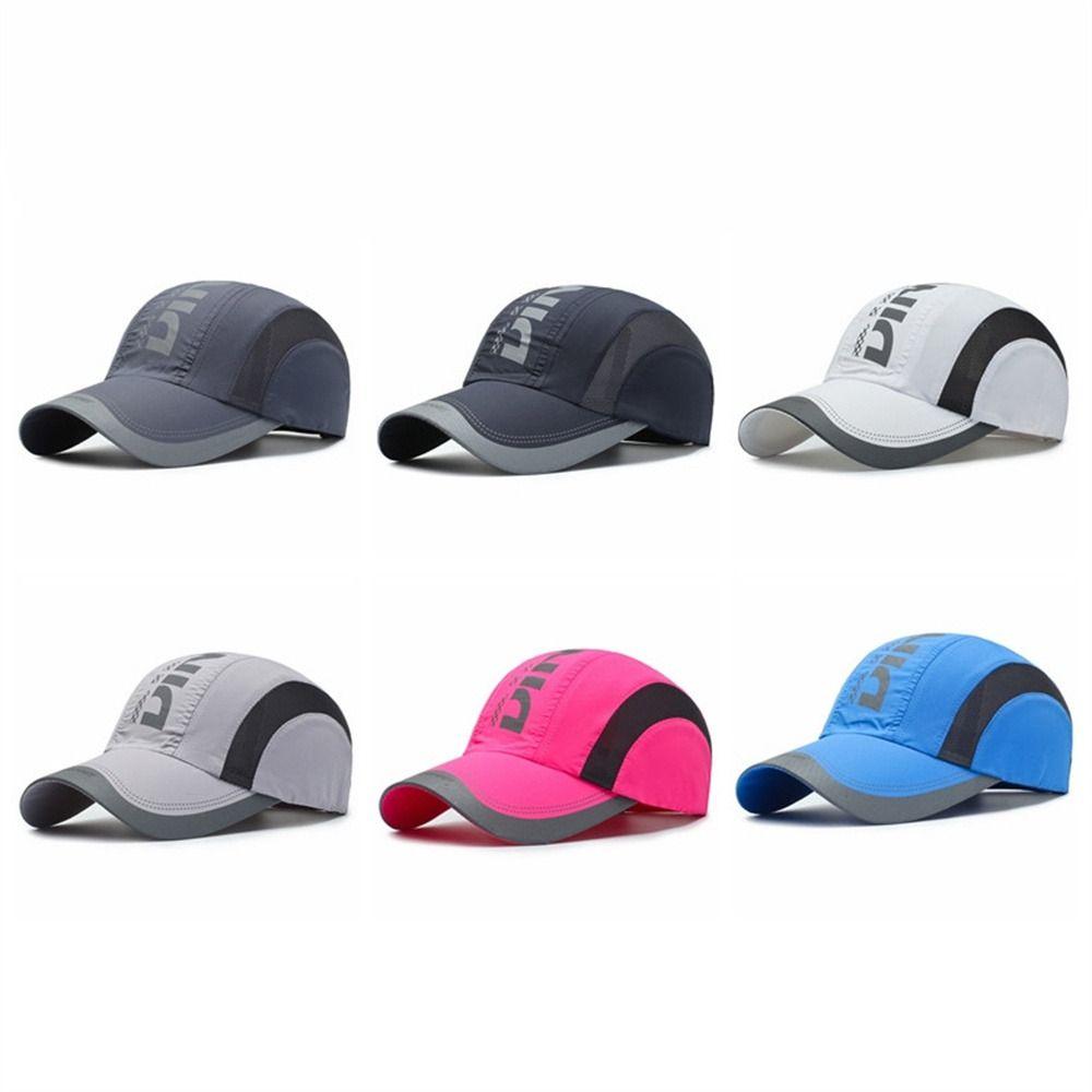 Adjustable Sports Hat Breathable Baseball Cap Hiking Quick Dry Cap Running