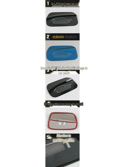 Fits 17 Teramont Models: Fuel Tank Cap Protective Film and Scratch-Resistant Sticker.