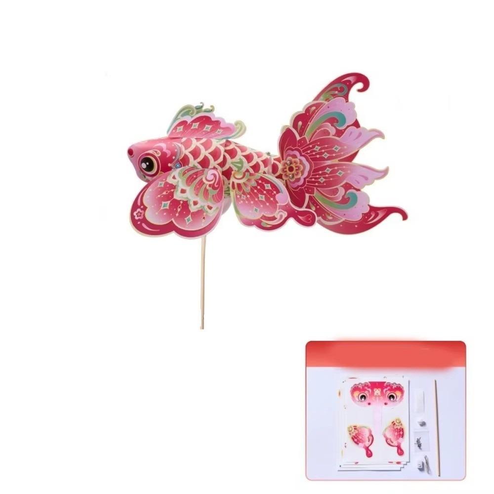 DIY Material Package New Year Koi Fish Lantern Luminous Hand-held Lantern Mid-Autumn Festival