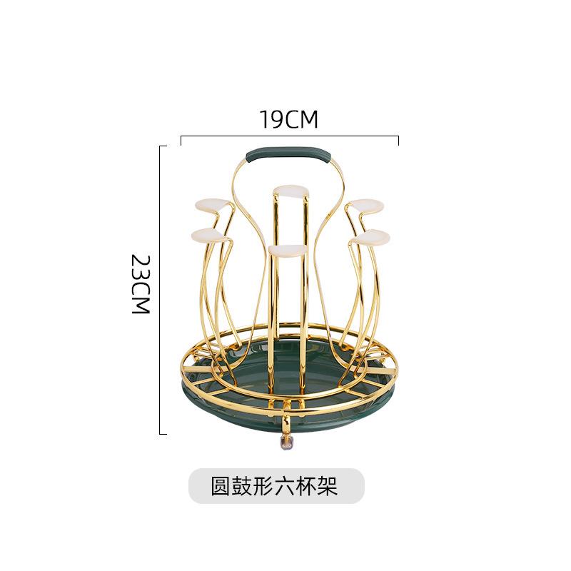 Подставка для слива из кованого железа, стеклянная керамическая кофейная кружка, сушилка для бутылок с водой, органайзер, подставка для кухонных принадлежностей
