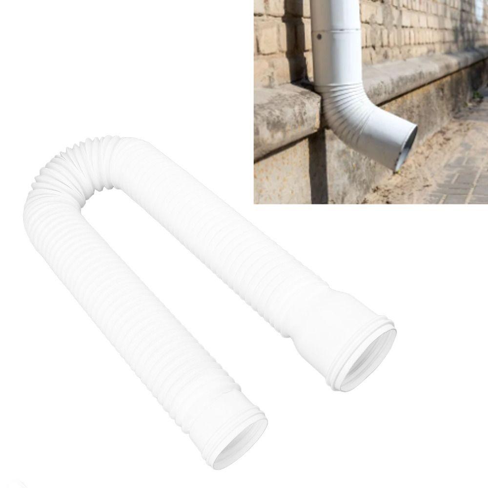 Round Rain Gutter Downspout Extension PE Downspout Diverter Extendable Drain Away Extender Garden