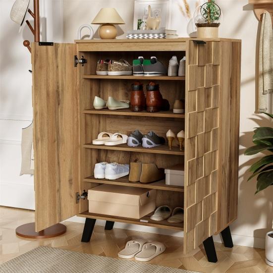 Storage Sideboard Sideboard, Modern Shoe Cabinet with 5 Compartments, Dimensions 80.5 x 35 109.5 cm, Adjustable Shelves Wood