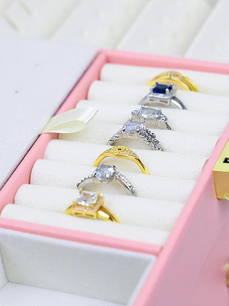 Leather Jewelry Organizer Box Multi-cell with Lock Sunglasses Watch Necklace Bracelet Ring Earring Storage Display Boxes