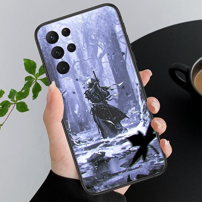 Японский самурайский меч Чехол для телефона в стиле аниме для Samsung A17 A55 A16 A56 A35 A15 A53 A54 A33 A34 A25 A05S A52 A52S A07 A26 A06