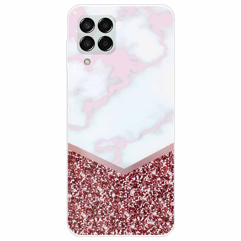 Case for Samsung M33 Cover Marble Soft TPU Silicone Phone Covers for Samsung Galaxy M53 5G Case Clear Bumper M 33 53 Protective