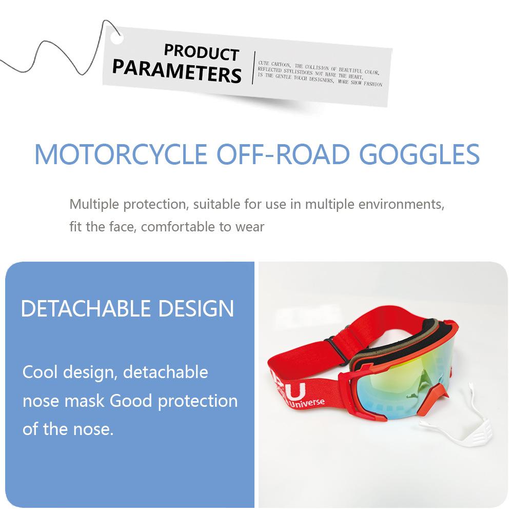 Off-road goggles for outdoor sports, downhill motorcycle, anti-mud and sand windproof helmet, riding goggles