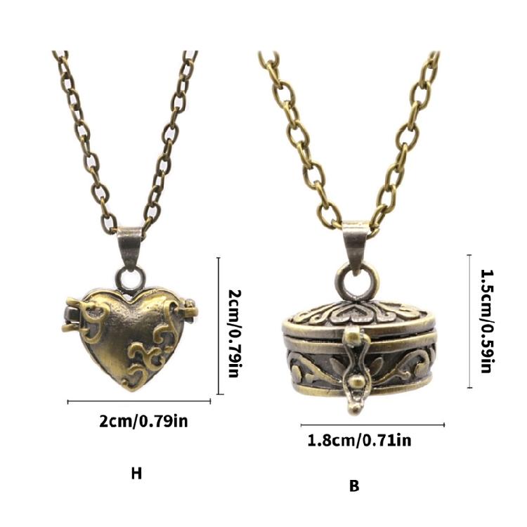 Мемориальное колье antique brass tone, открывающийся кулон-медальон с винтажной гравировкой для личной памяти