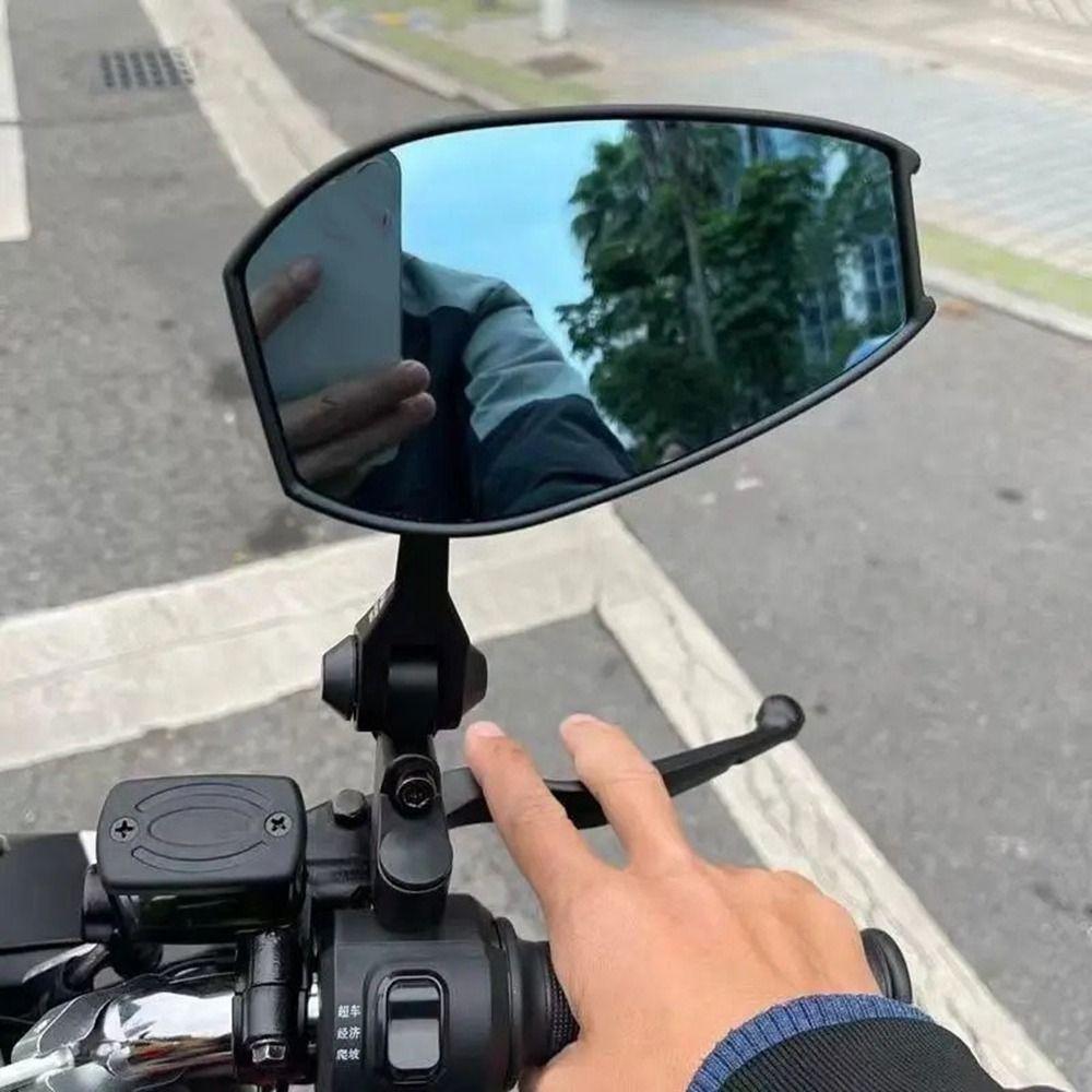 1 Pair Angle Adjustable Motorcycle Side Mirror Aluminum Zinc Zinc Alloy Handlebar Mirrors Electric Bikes