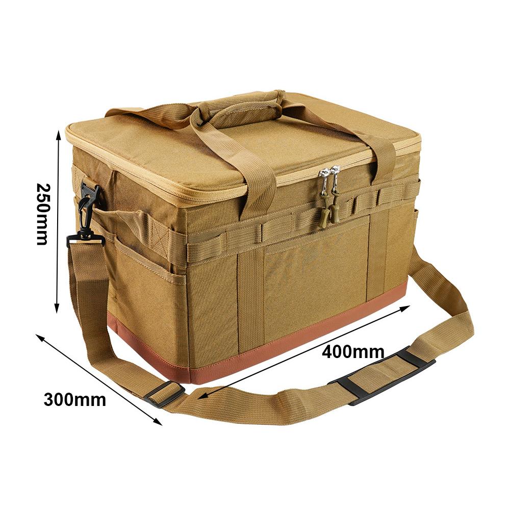 Портативная большая сумка для кемпинга на молнии, сумка для переноски кухонной посуды с противоаварийной плитой, многофункциональная прочная
