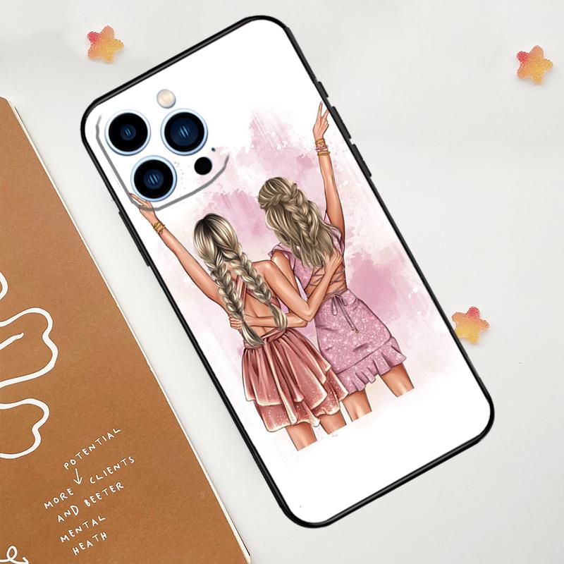 Лучшие друзья BFF Совпадающий чехол для телефона Для iPhone 17 Pro Max 14 13 12 11 15 16 Pro Max mini 16 Plus 16e 17 Air Funda