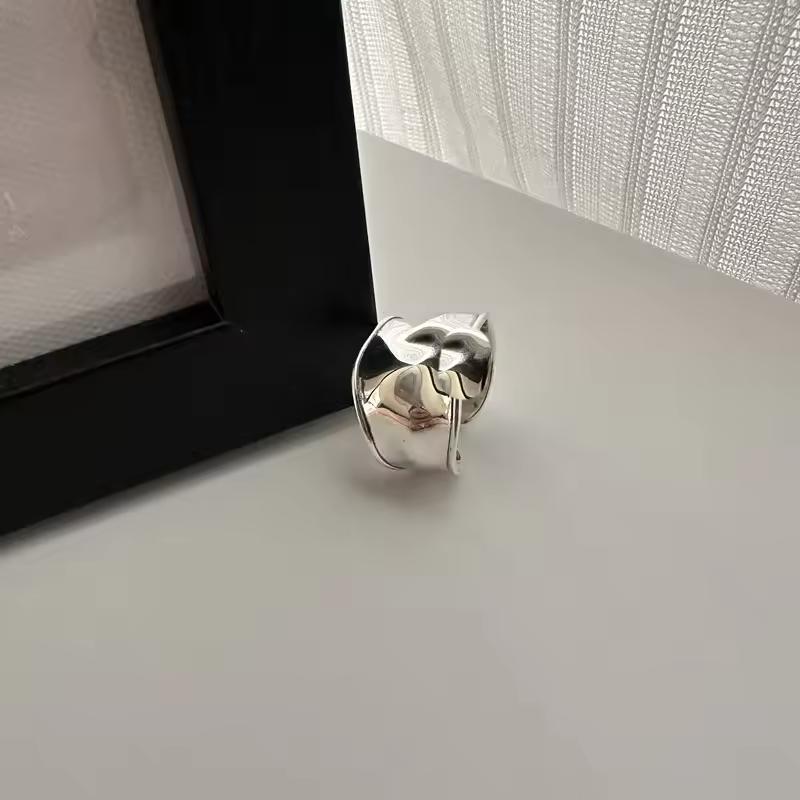 Xiaomi 925 Sterling Silver Rings for Women Couple Minimalist Handmade Simple Wide Ring Party Jewelry Gift Prevent Allergy