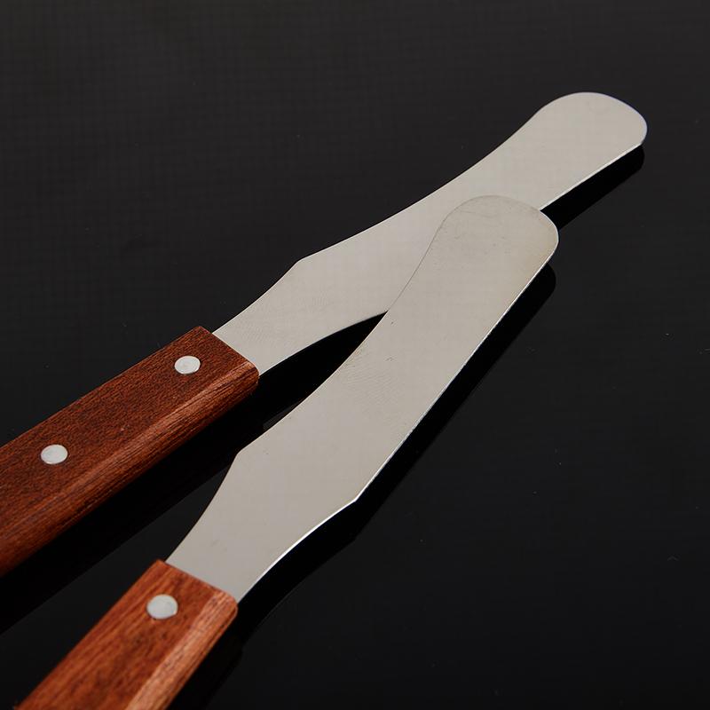 1 шт. шпатель из нержавеющей стали с деревянной ручкой для нанесения воска для депиляции