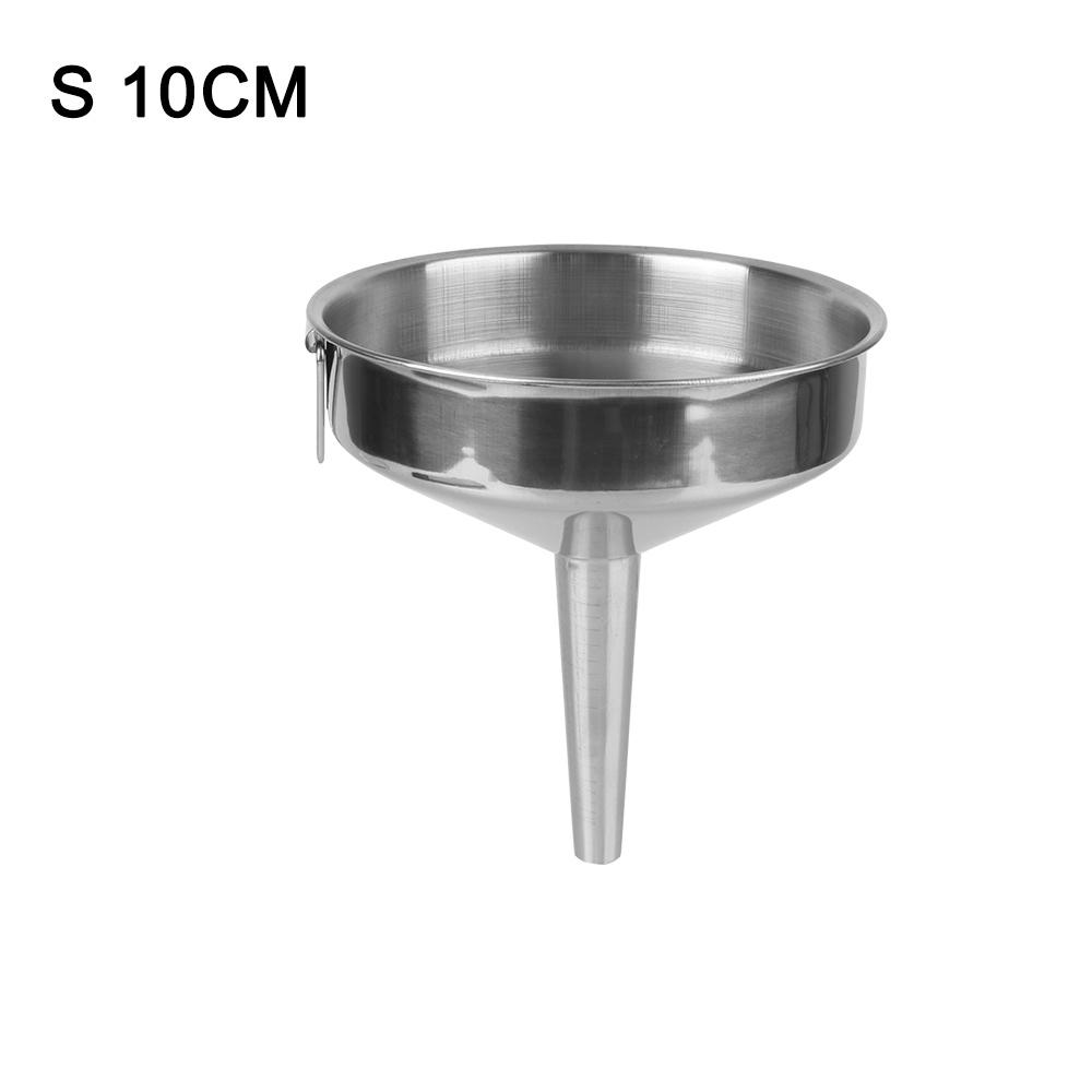 Stainless Steel Bar Wine Beer Oil Flask Funnel With Detachable Filter Wide Mouth Funnels For Canning Kitchen Tools Metal Funnel
