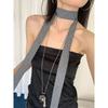 Minimalist Plaid Silk Scarf For Women With Lightweight Design Perfect For Summer Outfits