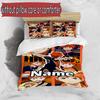 3pcs Duvet Cover Set (1*Duvet Cover + 2*Pillowcase, Without Core), Custom Name Haikyu Pattern Bedding Set, Home Bedroom Decor Gift