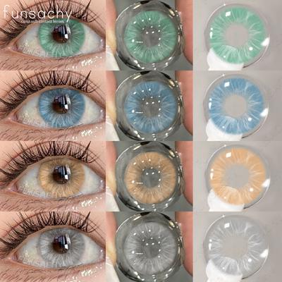 FUNSACHY 1 пара новых цветных контактных линз ARTHUR для глаз, зеленые линзы для глаз, серые контактные линзы, модные косметические линзы для зрачков, цветные глаза