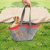 Pet Carrier Bag Large Capacity Handbag Breathable Pet Mesh Outing Bag Zippered Cat Carrying Bag for Outing Park Walks