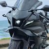 Для YAMAHA R7 2022-2025 Мотоцикла Клюв Крыло Крылышко Прижимная Сила Голый АБС Пластик Передние Спойлеры Передний Нижний Спойлер Губы Фиксированное Крыло