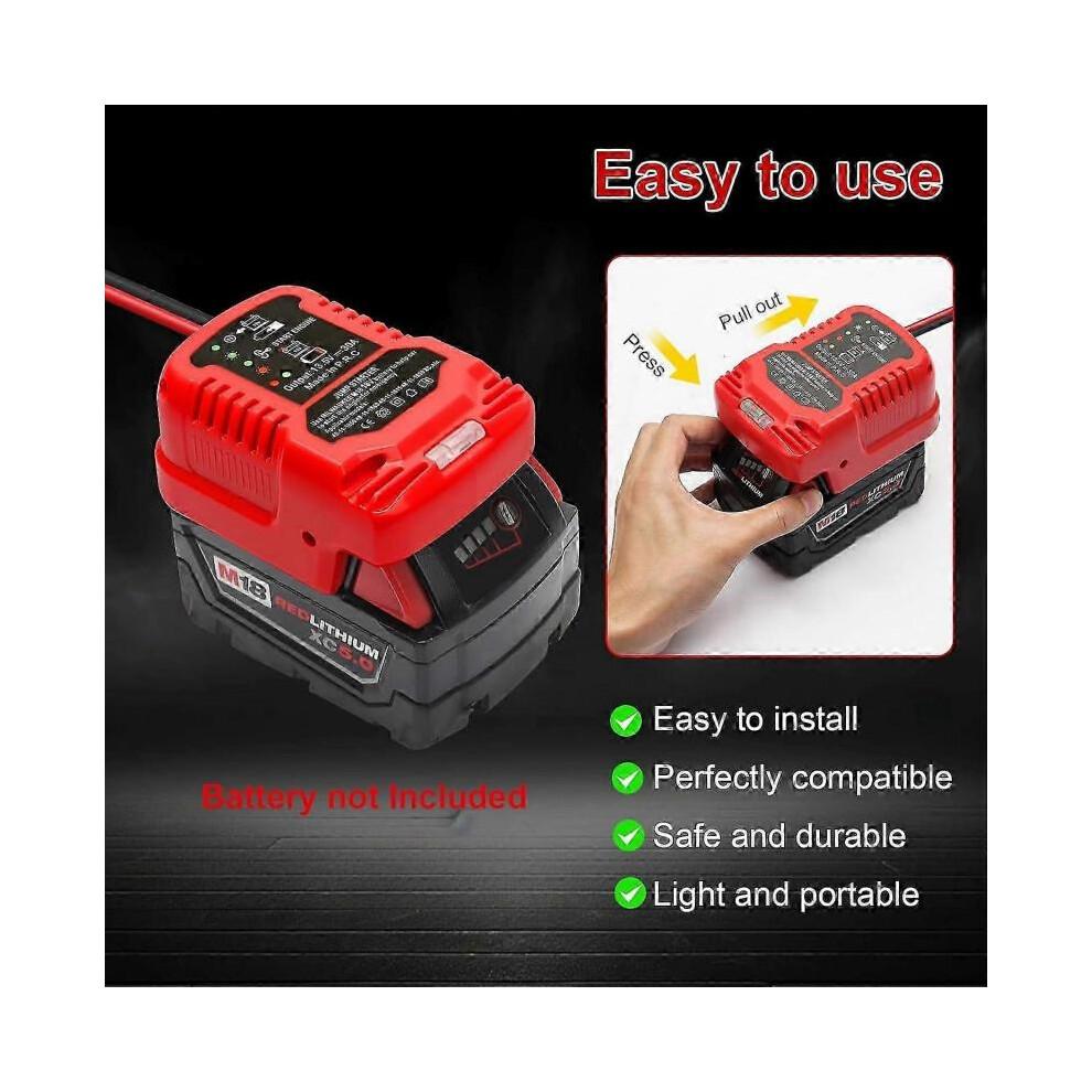 Jumper Cables Compatible with Milwaukee 18V Battery Jumper Starter 11AWG 1.2FT