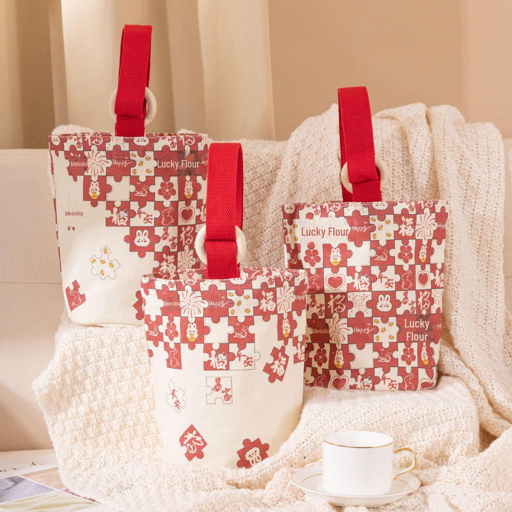 Симпатичная мини-сумочка-ведро из холста — оригинальный дизайн 2025 года, идеальный подарок на день рождения для мам