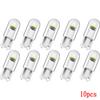 10pcs T10 W5W LED Car Transparent Glass COB Lights Dome Reading Light DRL Bulb License Plate Lamp Auto Signal Lamp Tail Light