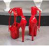 Кожаные сандалии на очень высоком каблуке и платформе, пикантные водонепроницаемые туфли на высоком каблуке-шпильке 16,5 см для вечеринок