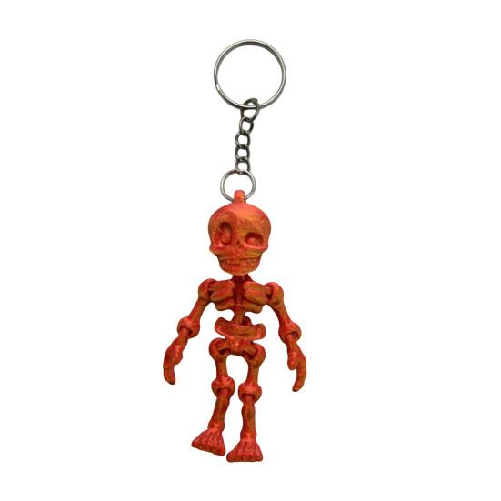 Skeleton Man Keychain Pendant 3D Printed Lightweight Jointed Key Holder Portable Car Key Toy Bag Accessory