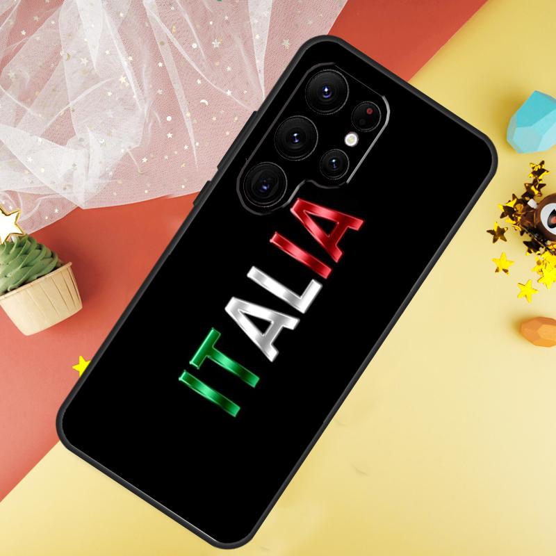 Italy Flag Phone Case For Samsung Galaxy S25 Ultra S23 FE S21 S20 S22 S24 Ultra S9 S10 Plus Cover Coque
