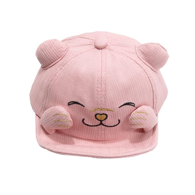 Новая детская бейсболка с милым мультяшным животным медведем, детские бейсболки для детей 1-5 лет, весна-лето, солнцезащитные шапки для мальчиков и девочек, хлопковая детская шапка