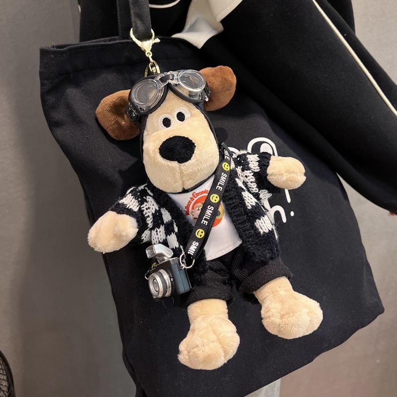 Подвеска для сумки для женщин, голова собаки, милый мультяшный автомобиль, брелок, кукла, креативная школьная сумка, подвесное украшение