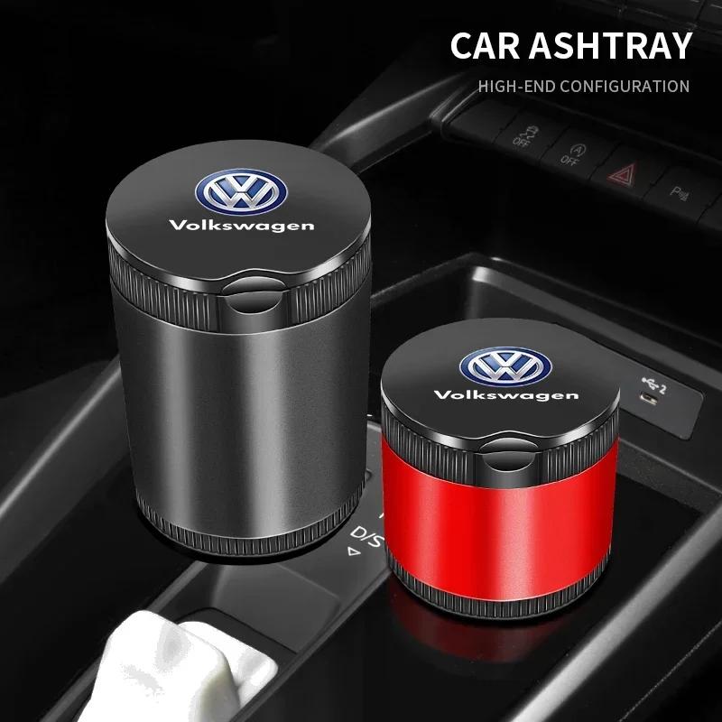 Car For Volkswagen VW Fashion Car Portable Car Ashtray LED Light Version For Volkswagen Tharu R Polo T5 GTI Tiguan Passat R-Lin